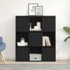 vidaXL Libreria Rovere Nero 89x24x101,5 cm in Legno Multistrato