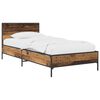vidaXL Struttura letto con testata Legno antico 80 x 200 cm