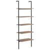 vidaXL Scaffale Pendente 5 Livelli Marrone Scuro e Nero 64x35x185 cm