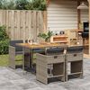 vidaXL Set da Pranzo da Giardino 5 pz con Cuscini in Polyrattan Grigio