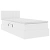 vidaXL Letto con contenitore e LED con led Bianco Puro 90 x 190 cm