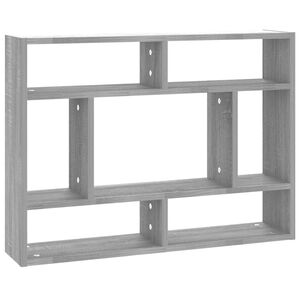 vidaXL Mensola a Muro Grigio Sonoma 75x16x55 cm in Legno Multistrato