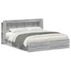vidaXL Telaio del letto con storage Sonoma grigio 200 x 200 cm
