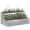vidaXL Vaso da giardino Argento 100 x 60 x 45 cm Acciaio zincato