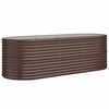 vidaXL Letto Giardino Acciaio Zincato 224x80x68cm Marrone