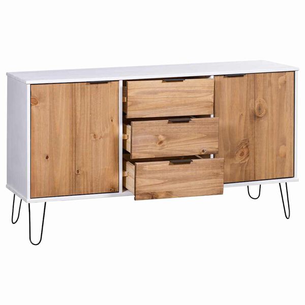 vidaXL Credenza New York 130,6 x 43 x 73,6 cm Legno di pino massello