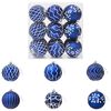 vidaXL Set di palline di Natale XL 18 pz Blu e Bianco 8 cm Polistirolo