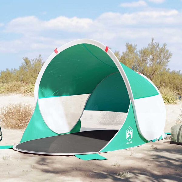 vidaXL Tenda da Spiaggia Pop-Up Verde Mare Impermeabile