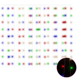 vidaXL Tenda Luci a Ghiaccioli 3x3m 300 LED Colorati 8 Funzioni