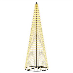 vidaXL Albero di Natale LED 285 cm 744 LED Bianco caldo Ferro Nero