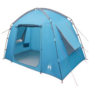 vidaXL Tenda Capanna con tetto Blu 210 x 210 x 138 cm Poliestere