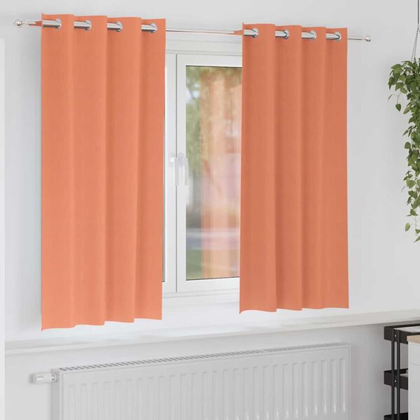 vidaXL Tende Blackout con Anelli 2 pcs Terracotta 175 x 140 cm