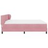 vidaXL Letto a molle con materasso Rosa 200 x 200 cm Velluto