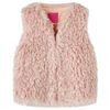 Gilet da Bambina in Pelliccia Sintetica Rosa Chiaro 92
