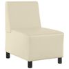 vidaXL Unit&agrave; di Divano Modulare Senza Braccioli Crema 55 x 74 x 82 cm