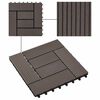 vidaXL Piastrella per Decking 11 pcs Marrone Scuro 30 x 30 cm WPC
