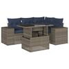 vidaXL Set Divani da Giardino 5 pz con Cuscini Grigio in Polyrattan