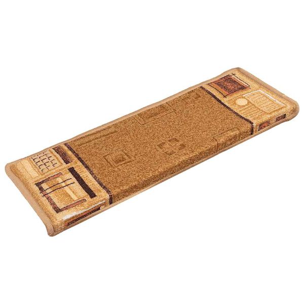 vidaXL Tappetini per Scale Autoadesivi 5 pz 65x21x4 cm Beige