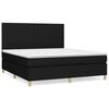 vidaXL Giroletto a Molle con Materasso Nero 180x200 cm in Tessuto