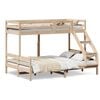 vidaXL Letto a Castello 90x200/140x200 cm in Legno Massello di Pino