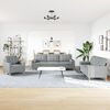 vidaXL Set Divani 3 pz con Cuscini Decorativi Grigio Chiaro in Tessuto