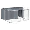 vidaXL Cuccia per cani con recinto antracite 197x194x110 cm in acciaio zincato