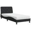 vidaXL Letto con Materasso Nero 90x200 cm in Velluto