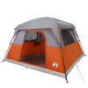 vidaXL Tenda da Campeggio a Cabina 4 Persone Arancione Impermeabile