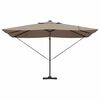 vidaXL Parasol Roma a braccio Tortora e Nero 352 x 251 x 265 cm