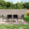 vidaXL Sedie da Giardino 6 pz Nere 54x62,5x89 cm in Polyrattan