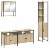 vidaXL Set di mobili per il bagno 4 pz Rovere Sonoma