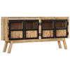 vidaXL Credenza Marrone e Nera 160x30x76 cm in Legno Massello di Mango