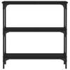 vidaXL Tavolino Consolle Nero 75x22,5x75 cm in Legno Multistrato