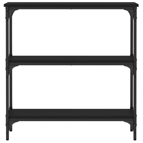 vidaXL Tavolino Consolle Nero 75x22,5x75 cm in Legno Multistrato