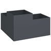 vidaXL Vaso da giardino Antracite 100 x 100 x 48 cm Acciaio