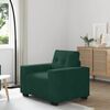 vidaXL Divano Sedia Verde Scuro 100x78x80 cm Velluto