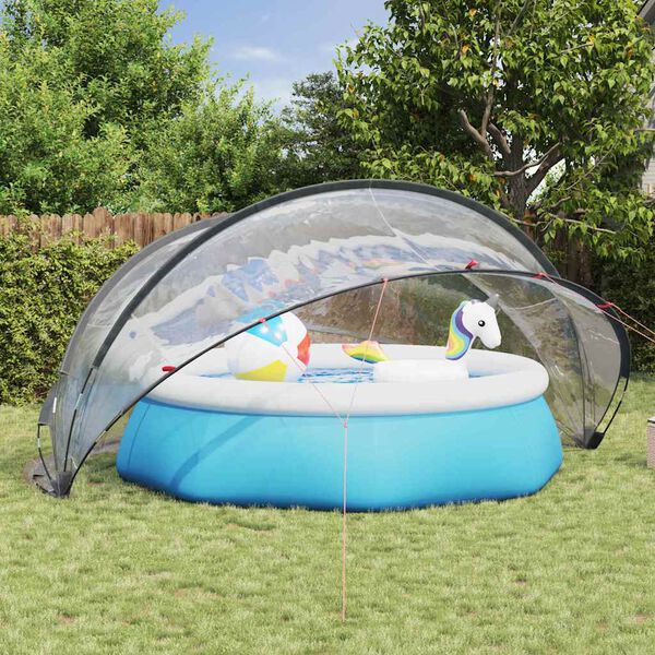 vidaXL Dome Piscina Trasparente 472 x 460 x 229 cm PVC