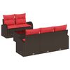 vidaXL Set di divani 6 pz 5-Numero di posti Marrone Poliestere