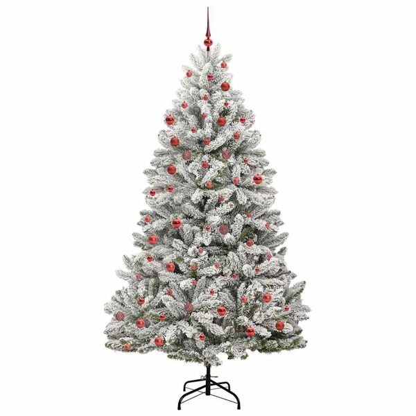vidaXL Albero di Natale artificiale con 300 LED Verde e Bianco 210 cm