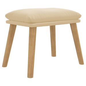 vidaXL Poggiapiedi Bianco Crema 45x29,5x35 cm in Velluto