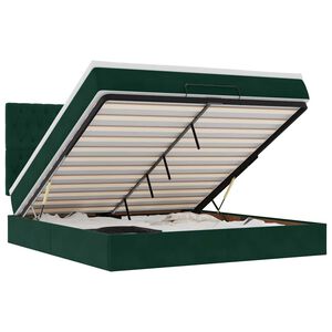 vidaXL Struttura Letto Pouf con Materassi 180x200 cm Velluto