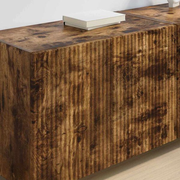 vidaXL Mobile TV da parete Rovere fum&eacute; 59,5 x 31 x 40 cm