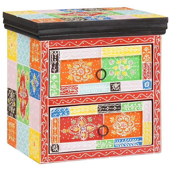vidaXL Armadio da Notte con cassetto 2 pcs Multicolore 40 x 30 x 40 cm