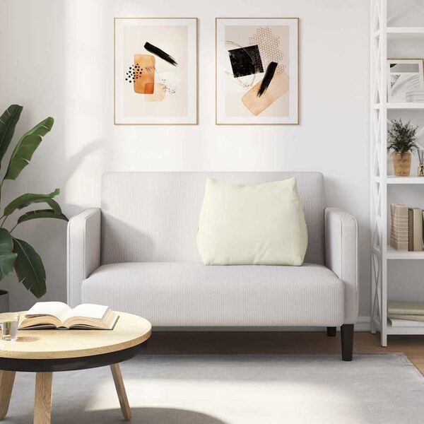 vidaXL Cuscino per Schiena Crema 60 x 20 x 50 cm Tessuto in Cords