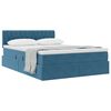 vidaXL Letto con Contenitore Blu Scuro 140 x 190 cm Velluto