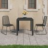 vidaXL Set da Pranzo da Giardino 3 pz in Rattan PVC Nero