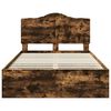 vidaXL Struttura del letto con cassetto Rovere fum&eacute; 135 x 190 cm