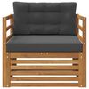 vidaXL Set di divani da esterno Legno di Acacia Massello e Poliestere