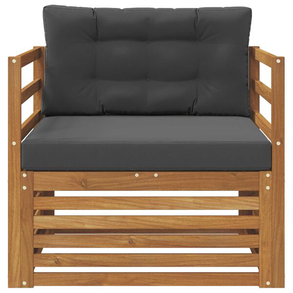 vidaXL Set di divani da esterno Legno di Acacia Massello e Poliestere