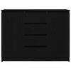 vidaXL Credenza con Cassetti Rovere Nero 100,5x35x76 cm Truciolato